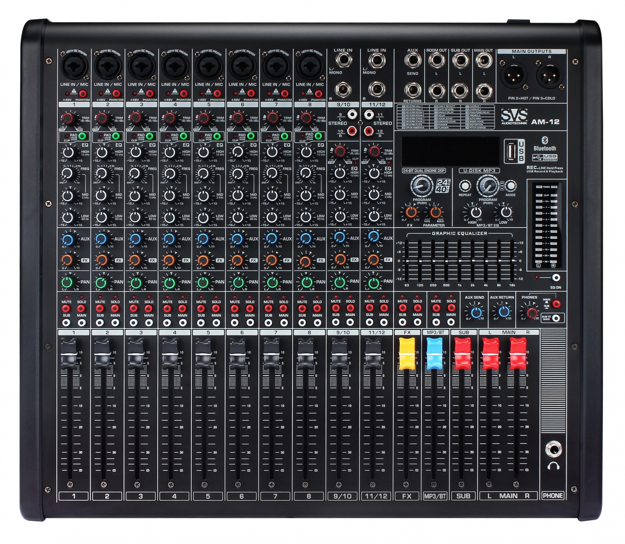 SVS Audiotechnik mixers AM-12 Микшерный пульт аналоговый, 12-канальный в Гусь-Хрустальном