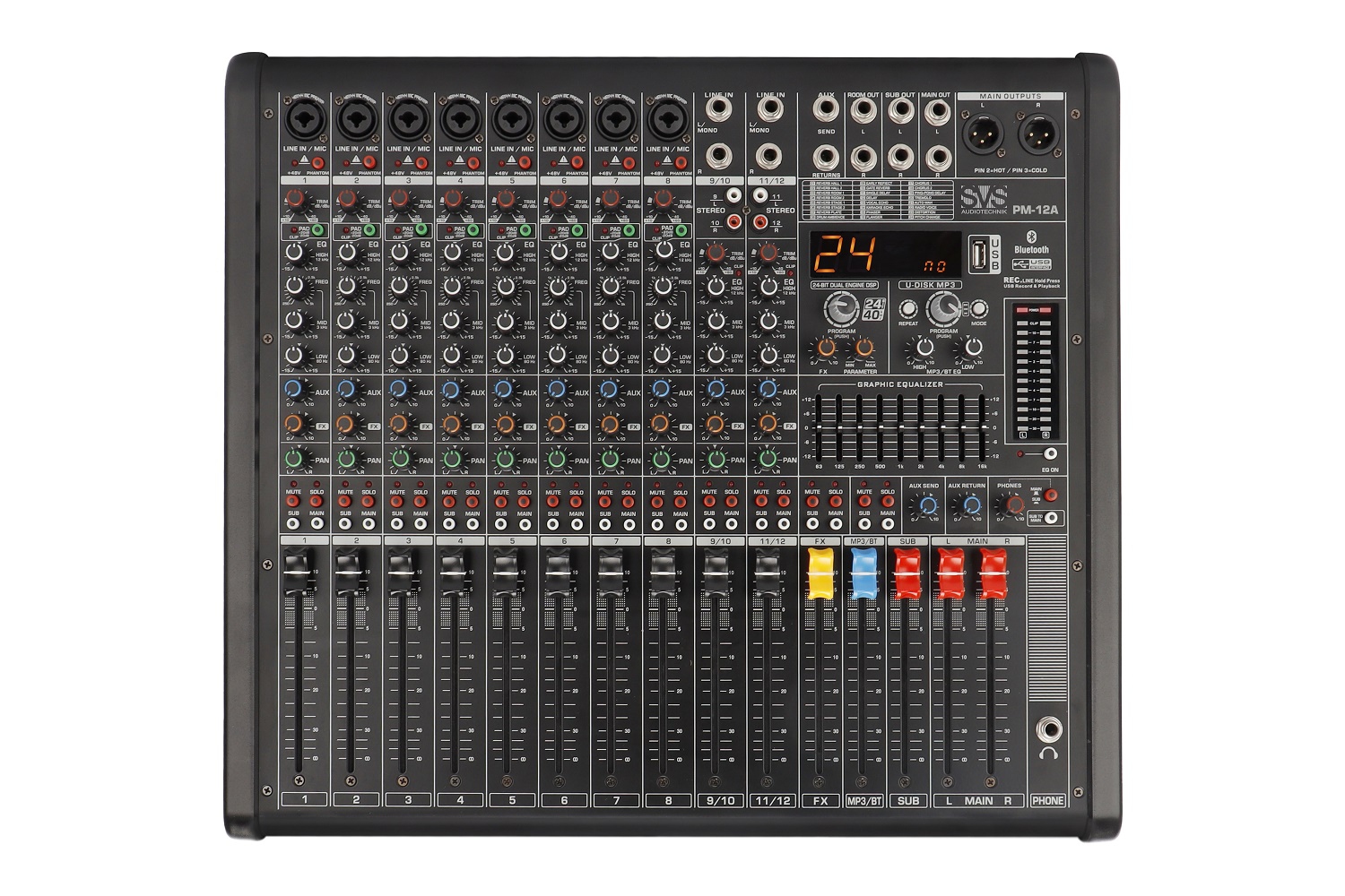 SVS Audiotechnik mixers PM-12A Активный аналоговый микшерный пульт, 12-канальный в Гусь-Хрустальном